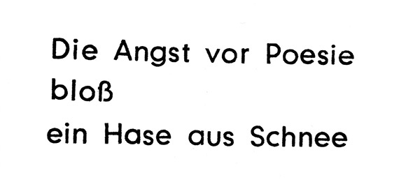 die Angst vor Poesie