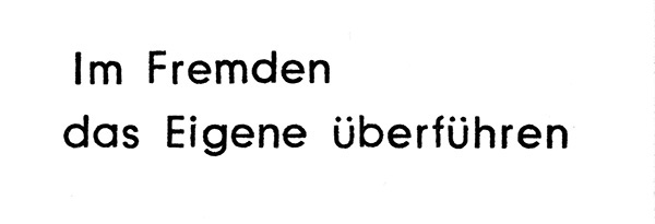 im fremden das eigene