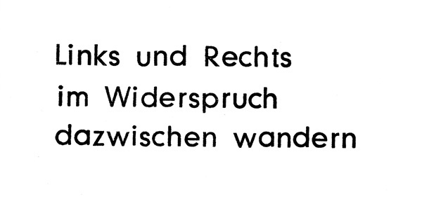 rechts und links im Widerspruch